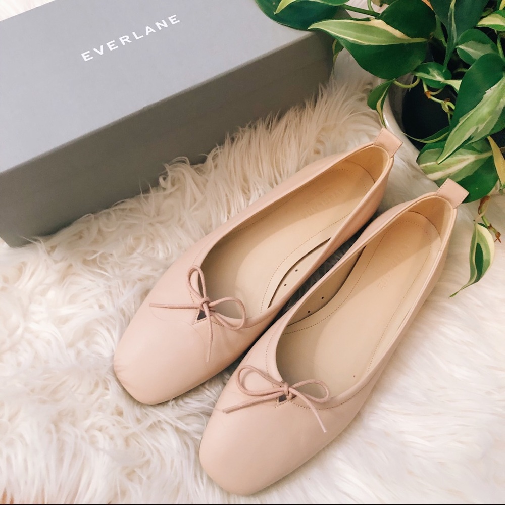 NIB Everlane Pink Leather Ballet Flats